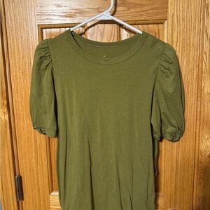 A New Day Green Puff Sleeve Blouse